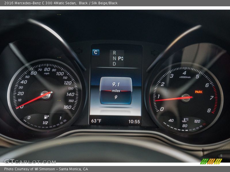 Black / Silk Beige/Black 2016 Mercedes-Benz C 300 4Matic Sedan