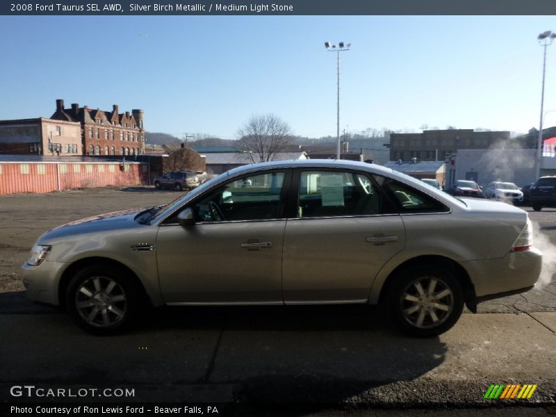 Silver Birch Metallic / Medium Light Stone 2008 Ford Taurus SEL AWD