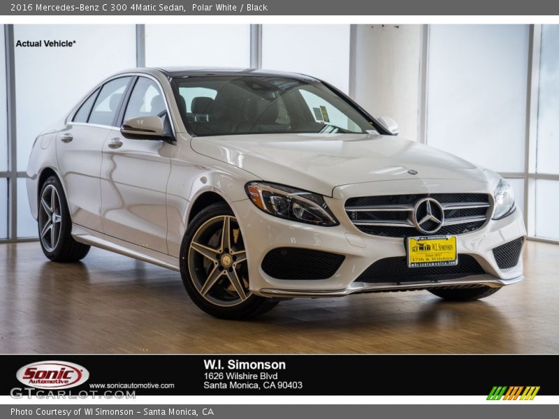 Polar White / Black 2016 Mercedes-Benz C 300 4Matic Sedan