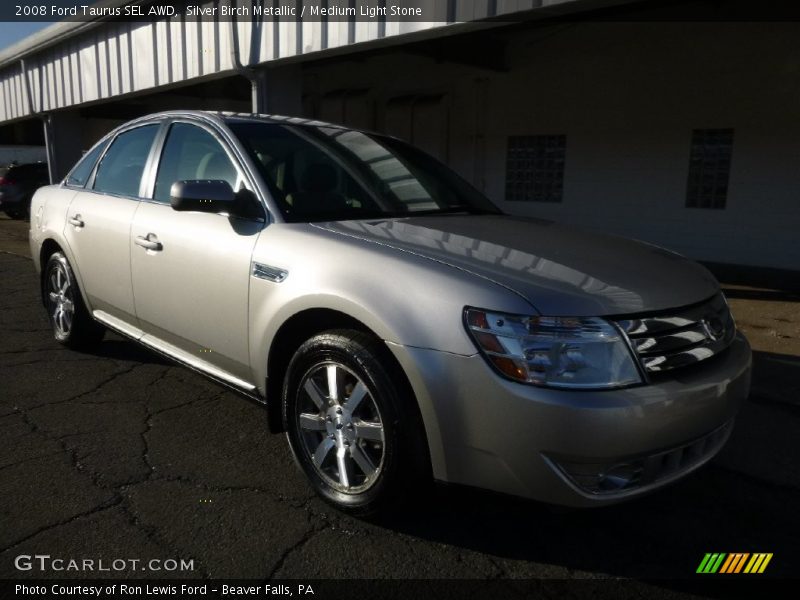 Silver Birch Metallic / Medium Light Stone 2008 Ford Taurus SEL AWD