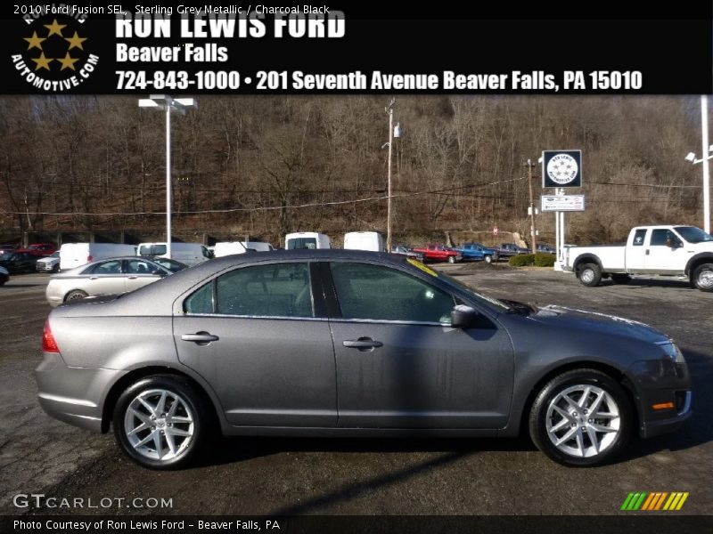 Sterling Grey Metallic / Charcoal Black 2010 Ford Fusion SEL