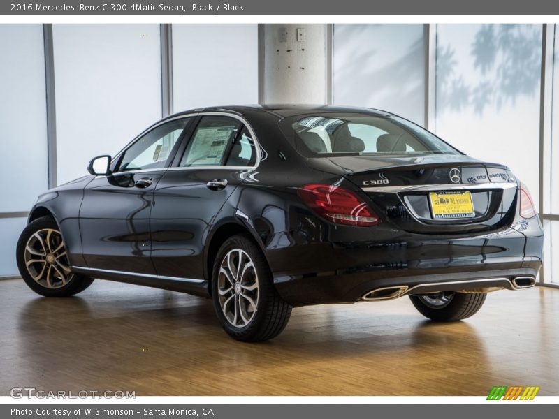 Black / Black 2016 Mercedes-Benz C 300 4Matic Sedan