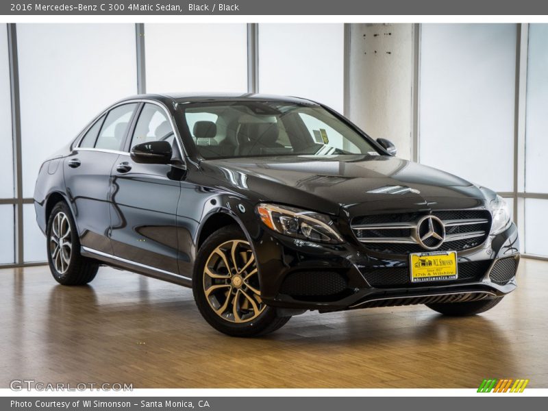 Black / Black 2016 Mercedes-Benz C 300 4Matic Sedan