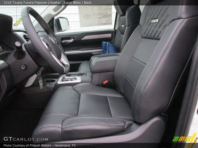 Front Seat of 2016 Tundra Platinum CrewMax