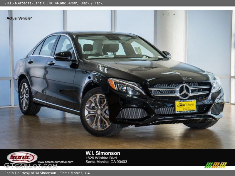 Black / Black 2016 Mercedes-Benz C 300 4Matic Sedan