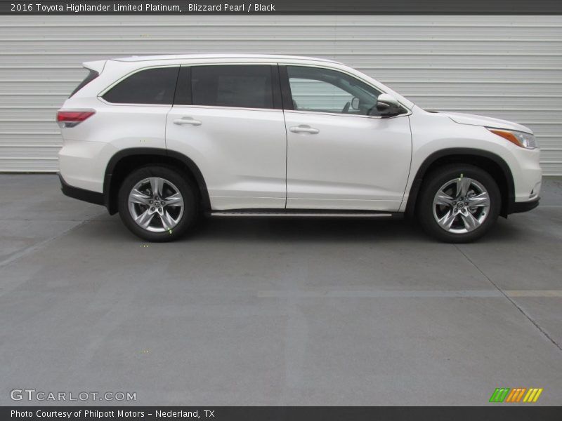 Blizzard Pearl / Black 2016 Toyota Highlander Limited Platinum