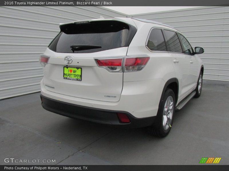 Blizzard Pearl / Black 2016 Toyota Highlander Limited Platinum