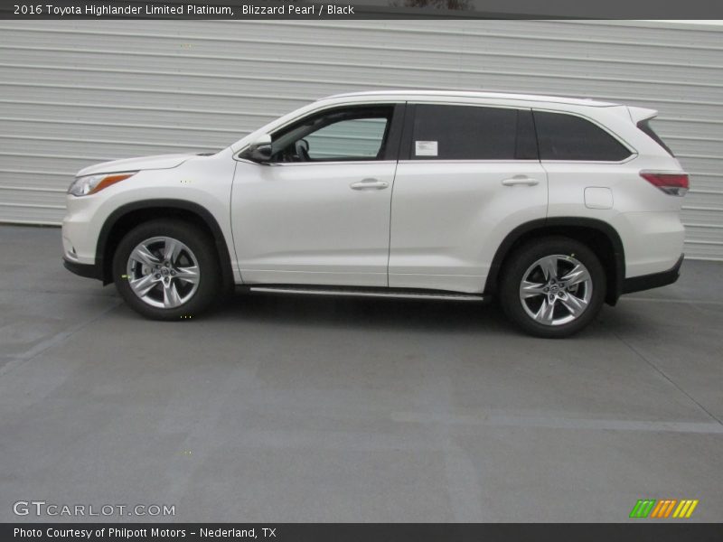Blizzard Pearl / Black 2016 Toyota Highlander Limited Platinum
