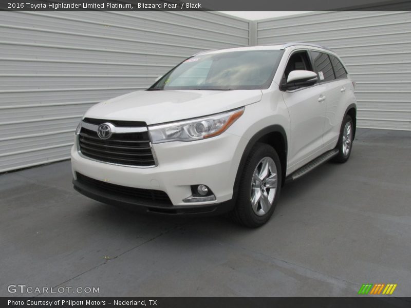 Blizzard Pearl / Black 2016 Toyota Highlander Limited Platinum