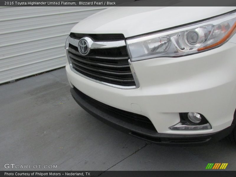 Blizzard Pearl / Black 2016 Toyota Highlander Limited Platinum