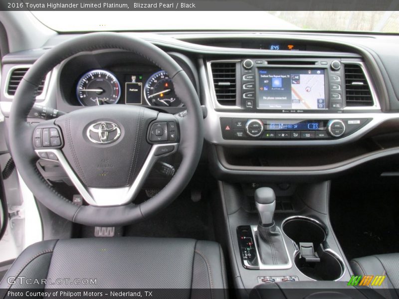Blizzard Pearl / Black 2016 Toyota Highlander Limited Platinum