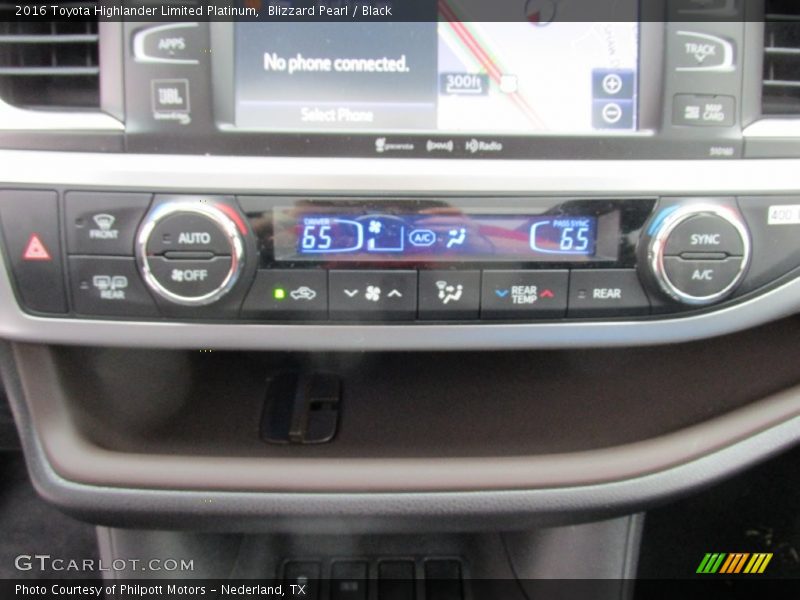 Blizzard Pearl / Black 2016 Toyota Highlander Limited Platinum