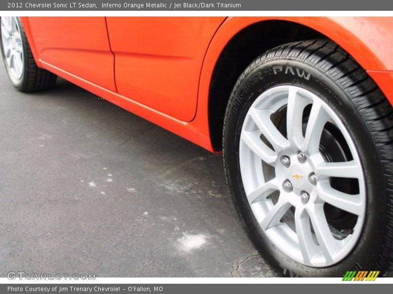 Inferno Orange Metallic / Jet Black/Dark Titanium 2012 Chevrolet Sonic LT Sedan