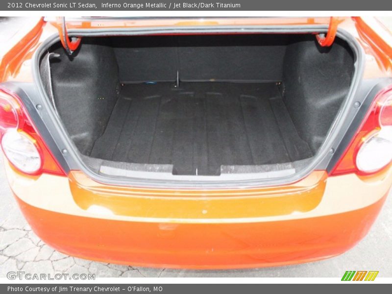Inferno Orange Metallic / Jet Black/Dark Titanium 2012 Chevrolet Sonic LT Sedan