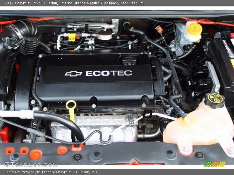 Inferno Orange Metallic / Jet Black/Dark Titanium 2012 Chevrolet Sonic LT Sedan