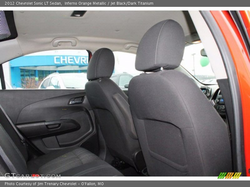 Inferno Orange Metallic / Jet Black/Dark Titanium 2012 Chevrolet Sonic LT Sedan