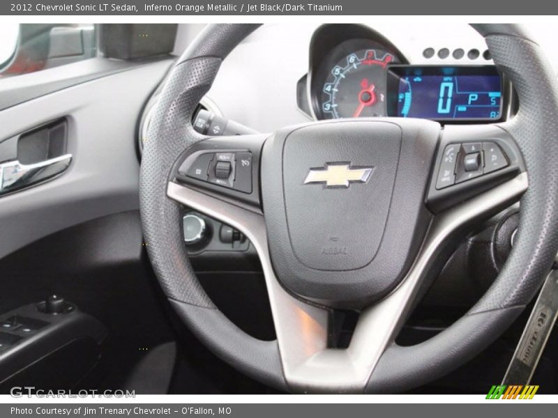 Inferno Orange Metallic / Jet Black/Dark Titanium 2012 Chevrolet Sonic LT Sedan