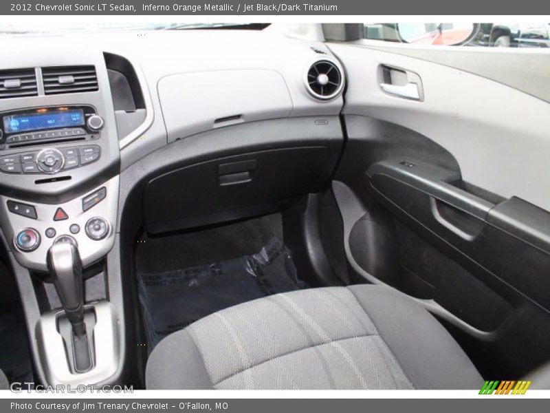 Inferno Orange Metallic / Jet Black/Dark Titanium 2012 Chevrolet Sonic LT Sedan
