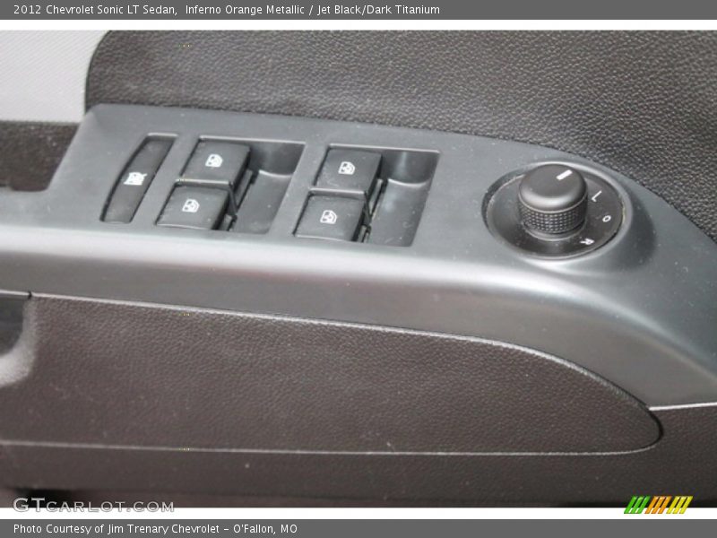 Inferno Orange Metallic / Jet Black/Dark Titanium 2012 Chevrolet Sonic LT Sedan
