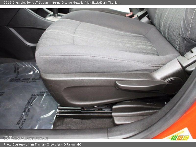 Inferno Orange Metallic / Jet Black/Dark Titanium 2012 Chevrolet Sonic LT Sedan