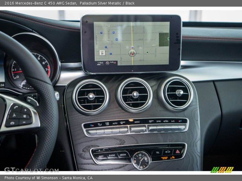 Palladium Silver Metallic / Black 2016 Mercedes-Benz C 450 AMG Sedan