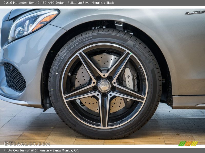 Palladium Silver Metallic / Black 2016 Mercedes-Benz C 450 AMG Sedan