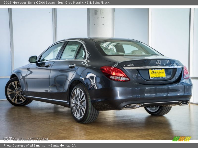 Steel Grey Metallic / Silk Beige/Black 2016 Mercedes-Benz C 300 Sedan