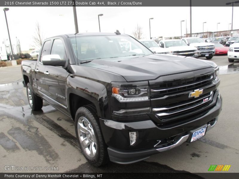 Black / Cocoa/Dune 2016 Chevrolet Silverado 1500 LTZ Z71 Double Cab 4x4