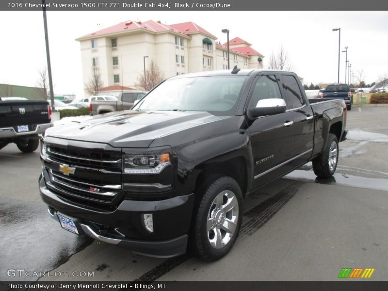 Black / Cocoa/Dune 2016 Chevrolet Silverado 1500 LTZ Z71 Double Cab 4x4