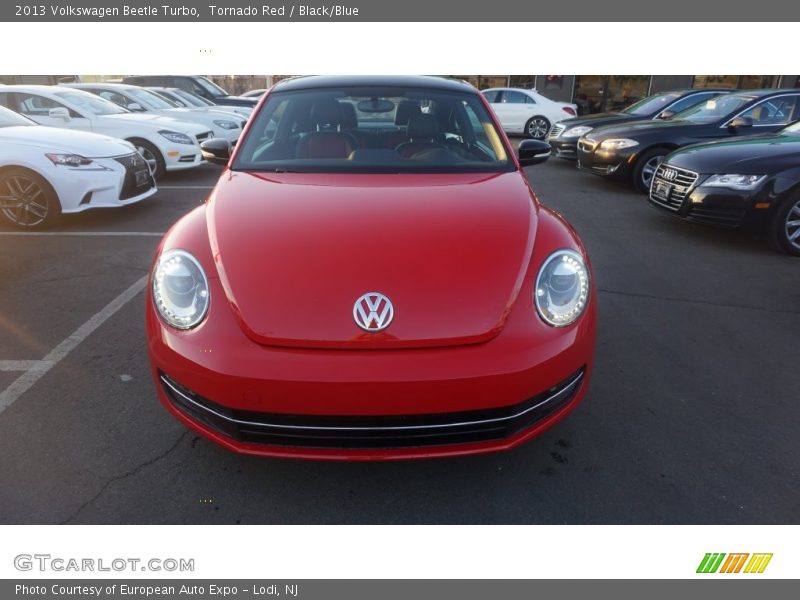 Tornado Red / Black/Blue 2013 Volkswagen Beetle Turbo
