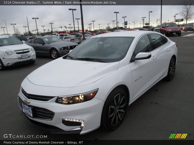Summit White / Dark Atmosphere/Medium Ash Gray 2016 Chevrolet Malibu LT