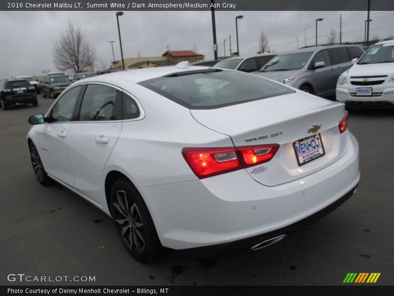 Summit White / Dark Atmosphere/Medium Ash Gray 2016 Chevrolet Malibu LT