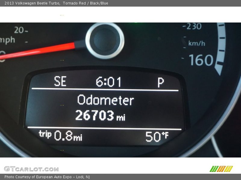 Tornado Red / Black/Blue 2013 Volkswagen Beetle Turbo