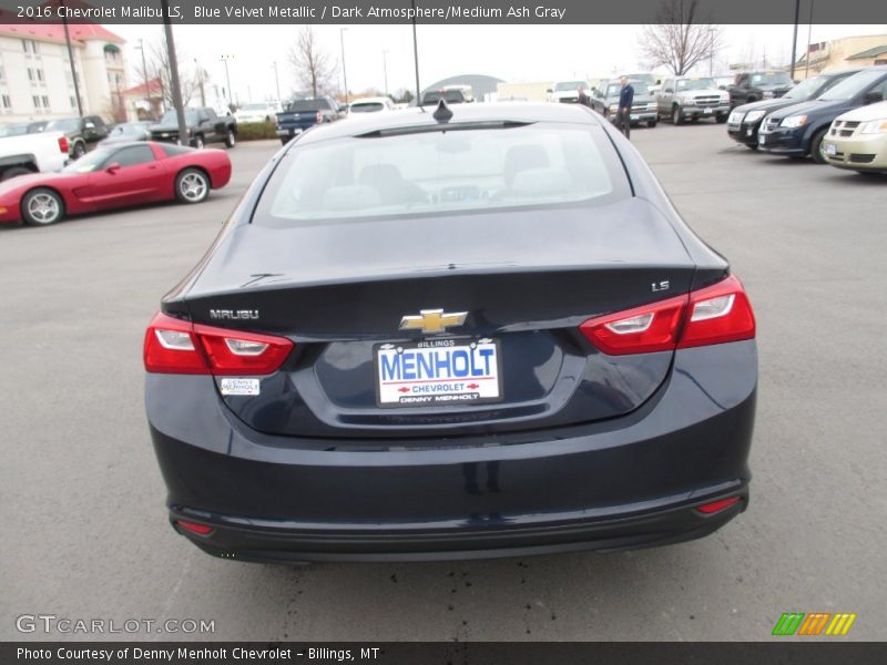 Blue Velvet Metallic / Dark Atmosphere/Medium Ash Gray 2016 Chevrolet Malibu LS
