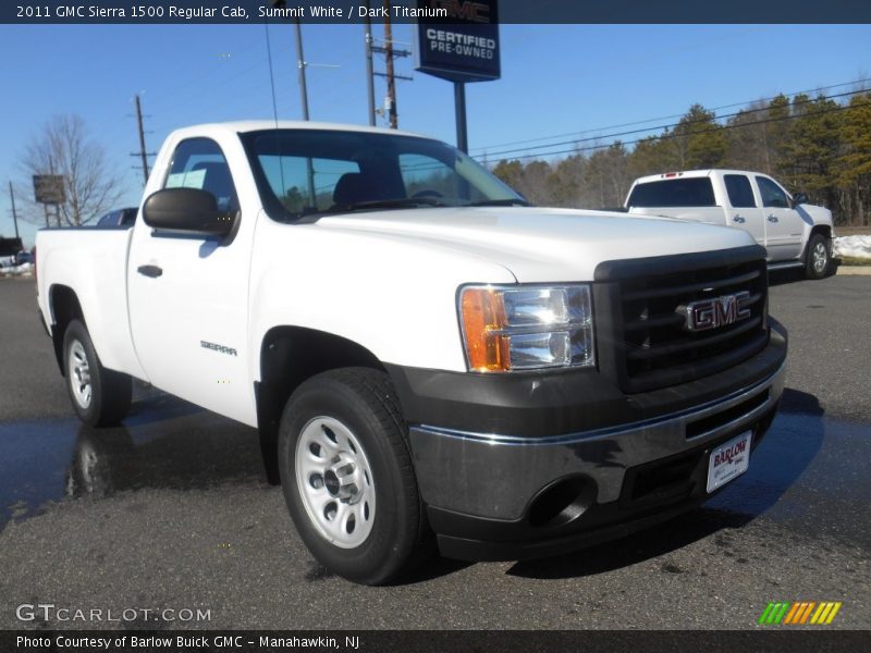 Summit White / Dark Titanium 2011 GMC Sierra 1500 Regular Cab