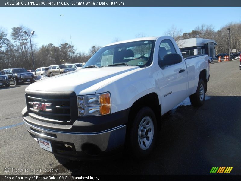 Summit White / Dark Titanium 2011 GMC Sierra 1500 Regular Cab