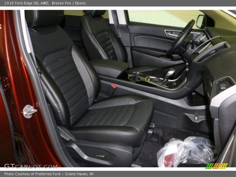 Front Seat of 2016 Edge SEL AWD