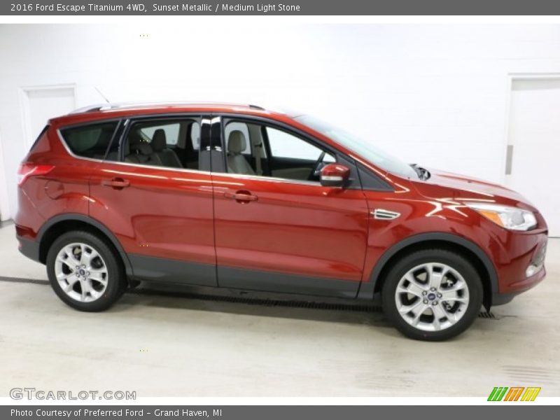 Sunset Metallic / Medium Light Stone 2016 Ford Escape Titanium 4WD