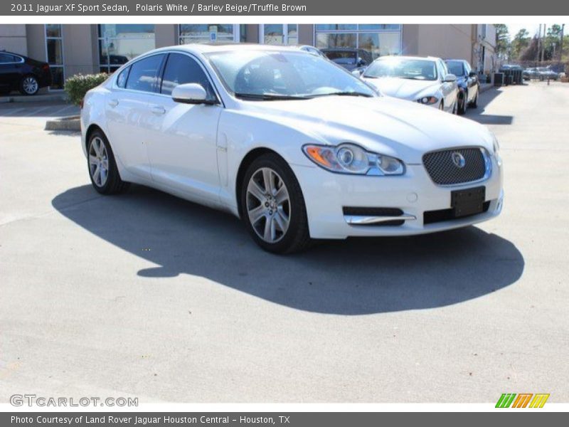 Polaris White / Barley Beige/Truffle Brown 2011 Jaguar XF Sport Sedan