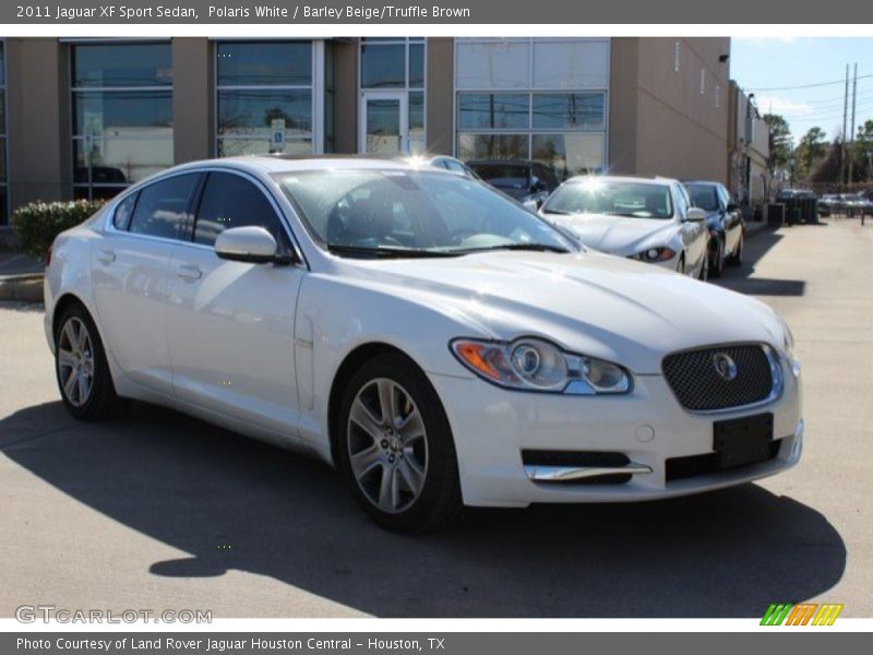 Polaris White / Barley Beige/Truffle Brown 2011 Jaguar XF Sport Sedan