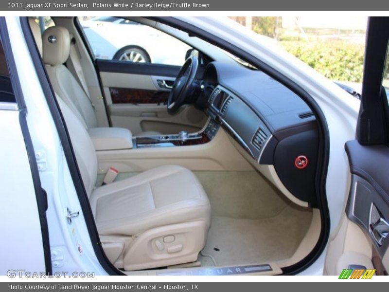 Polaris White / Barley Beige/Truffle Brown 2011 Jaguar XF Sport Sedan