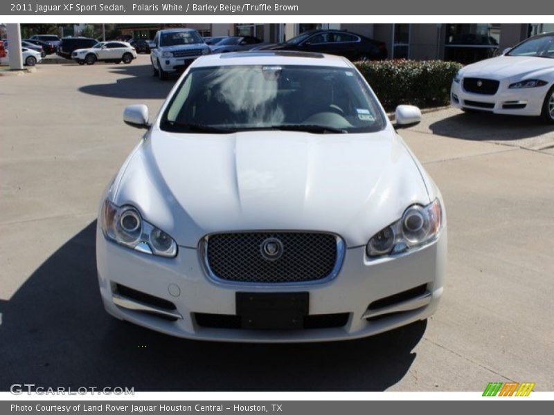 Polaris White / Barley Beige/Truffle Brown 2011 Jaguar XF Sport Sedan