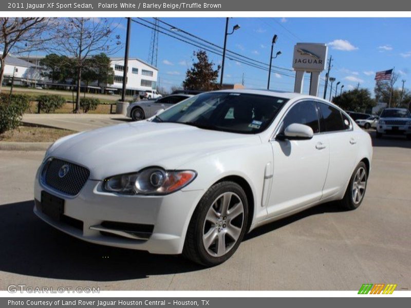 Polaris White / Barley Beige/Truffle Brown 2011 Jaguar XF Sport Sedan