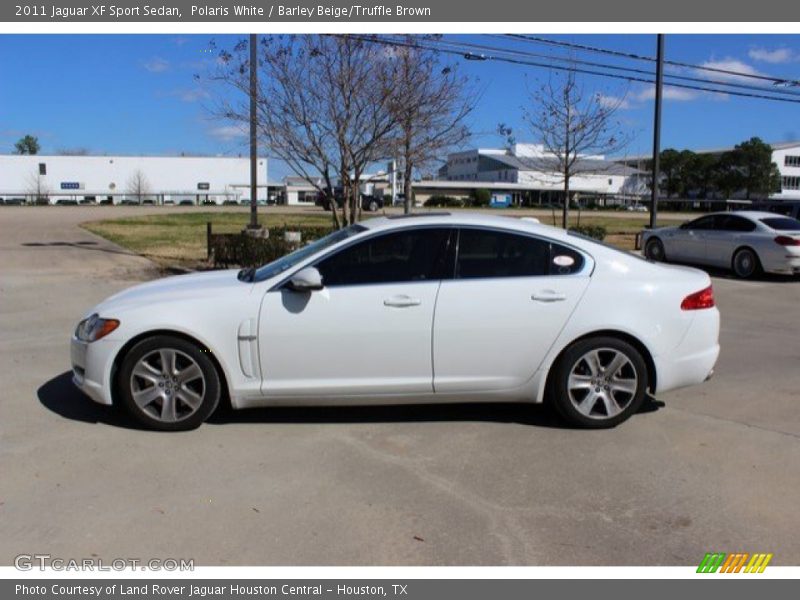 Polaris White / Barley Beige/Truffle Brown 2011 Jaguar XF Sport Sedan