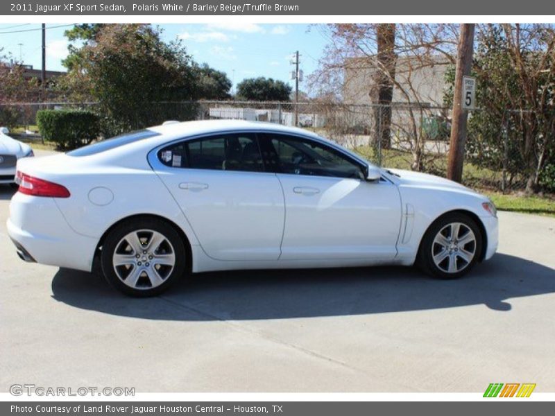Polaris White / Barley Beige/Truffle Brown 2011 Jaguar XF Sport Sedan