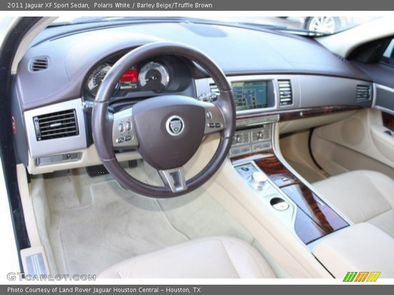 Polaris White / Barley Beige/Truffle Brown 2011 Jaguar XF Sport Sedan