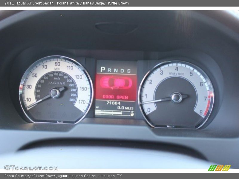 Polaris White / Barley Beige/Truffle Brown 2011 Jaguar XF Sport Sedan