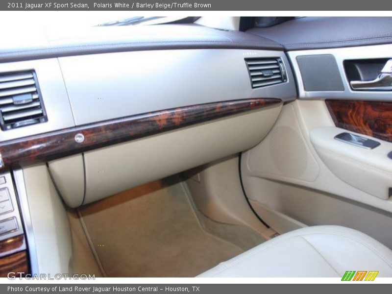Polaris White / Barley Beige/Truffle Brown 2011 Jaguar XF Sport Sedan