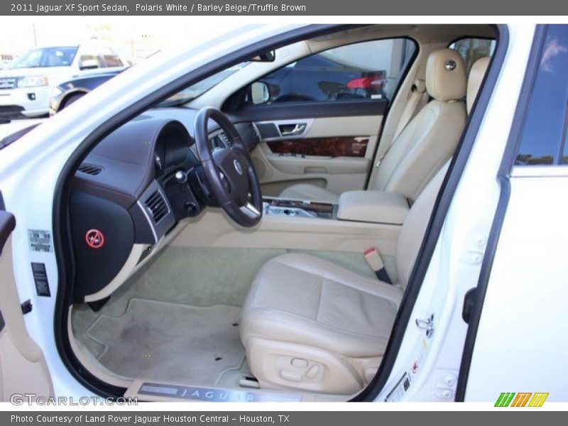 Polaris White / Barley Beige/Truffle Brown 2011 Jaguar XF Sport Sedan