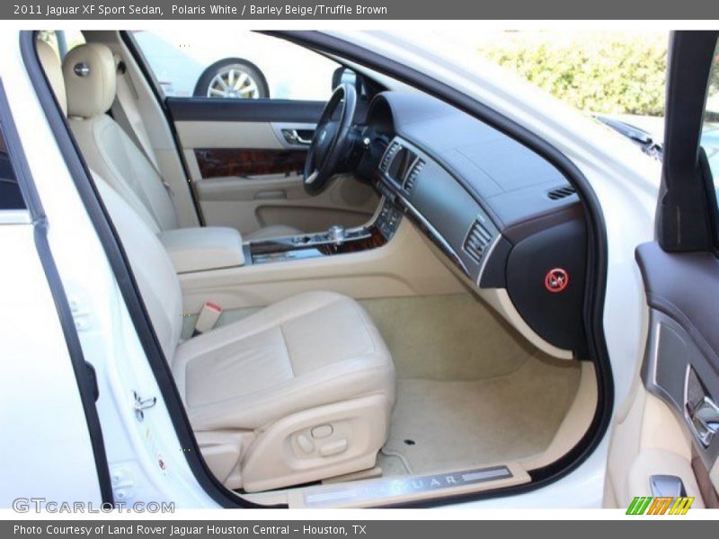 Polaris White / Barley Beige/Truffle Brown 2011 Jaguar XF Sport Sedan